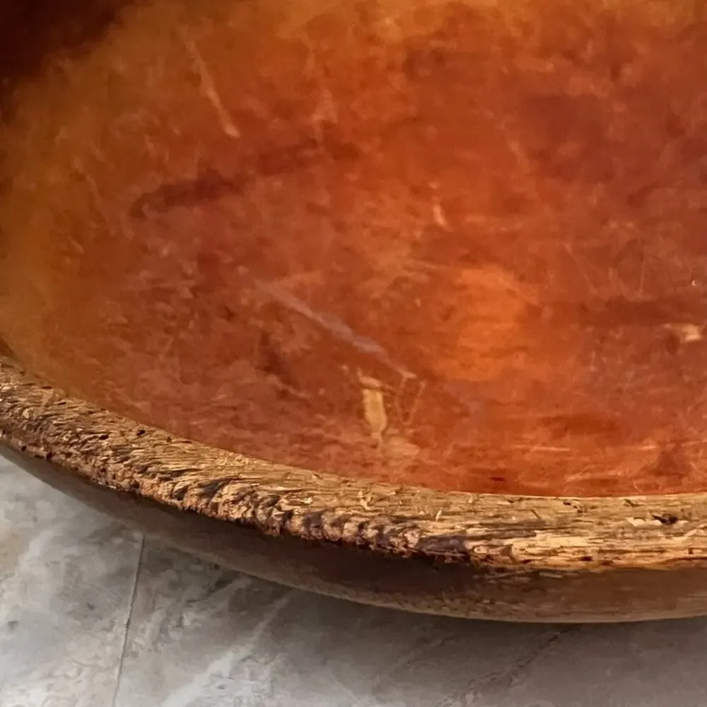 Primitive Hand Turned Wooden Bowl 10